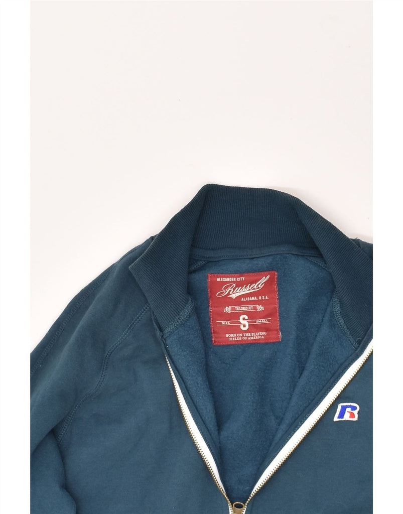 RUSSELL ATHLETIC Mens Tracksuit Top Jacket Small Blue Cotton | Vintage Russell Athletic | Thrift | Second-Hand Russell Athletic | Used Clothing | Messina Hembry 