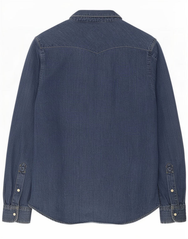 Lee Mens Denim Shirt Medium Blue Cotton