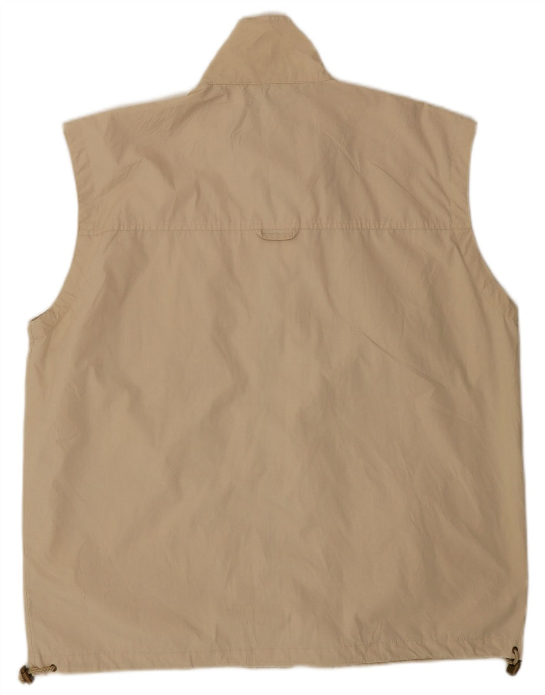 VINTAGE Mens Utility Gilet UK 40 Large Beige Polyester