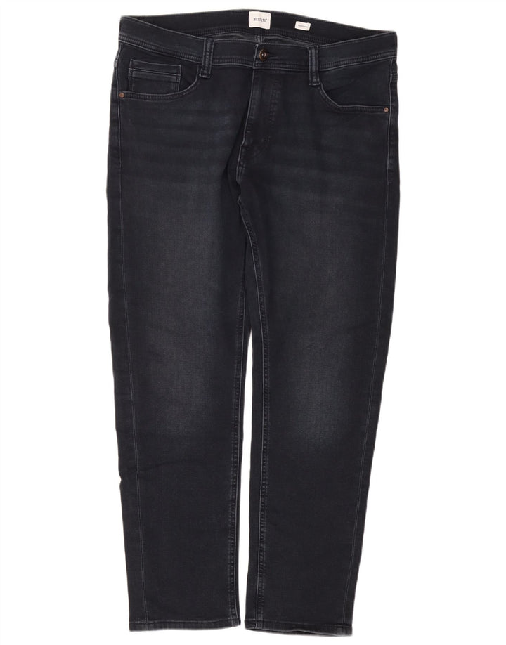 MUSTANG Mens Oregon Slim Jeans W35 L30 Navy Blue Cotton