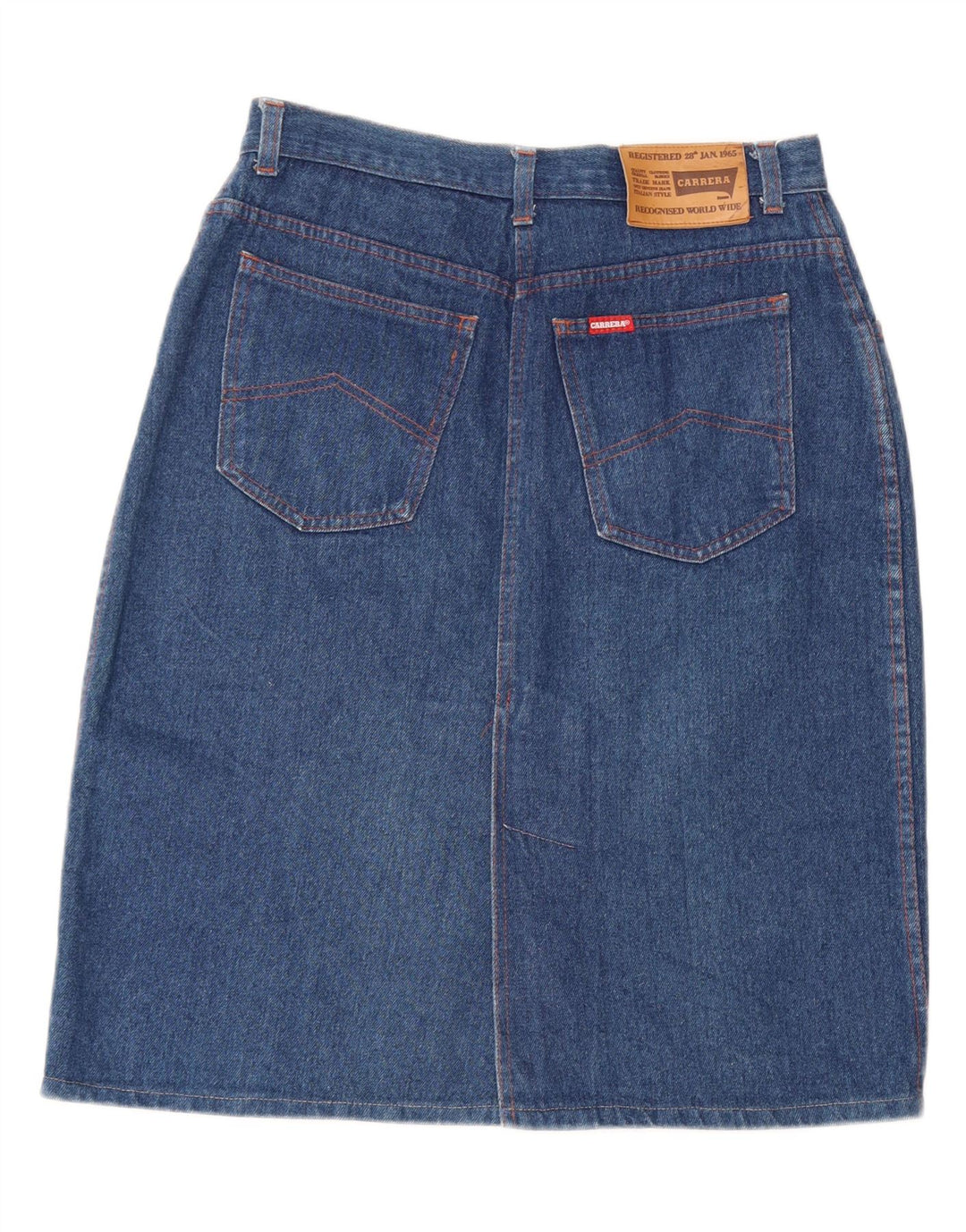 CARRERA Womens Denim Skirt W32 Large Blue Cotton