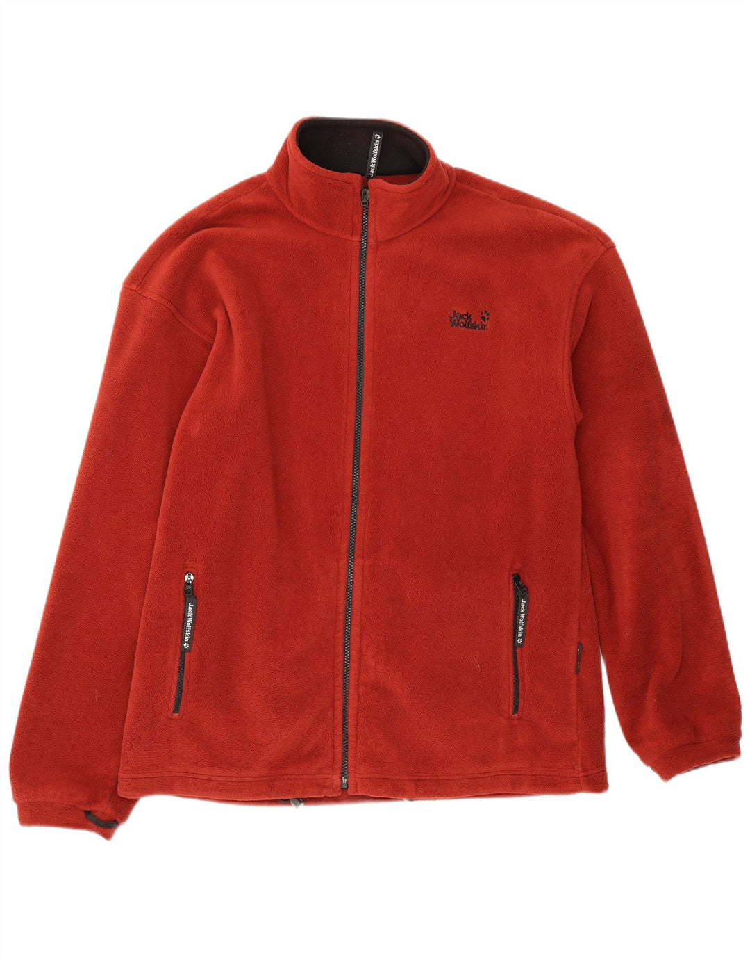 Jack Wolfskin Mens Liner Fleece Jacket UK 42 XL Red Polyester