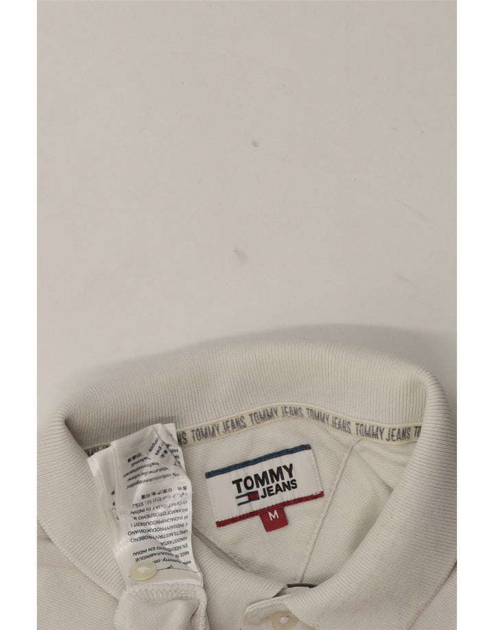 Tommy Hilfiger Mens Polo Shirt Medium White Cotton