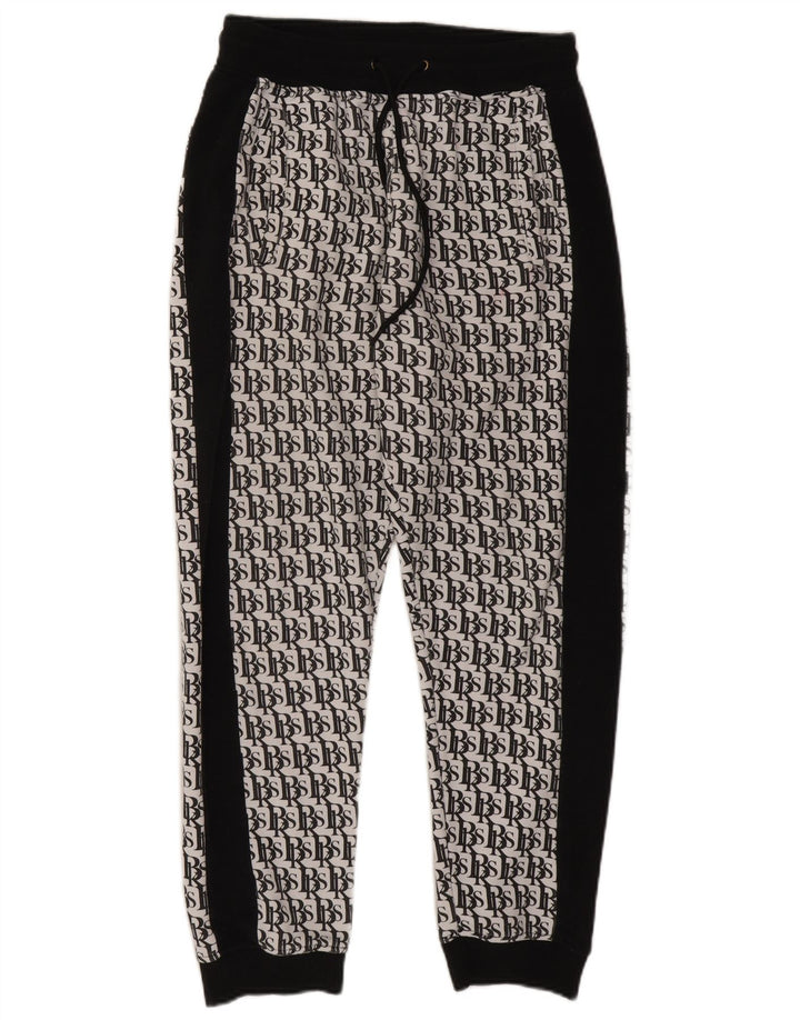 BLACK SQUAD Mens Graphic Regular Fit Full Tracksuit XL White Colourblock