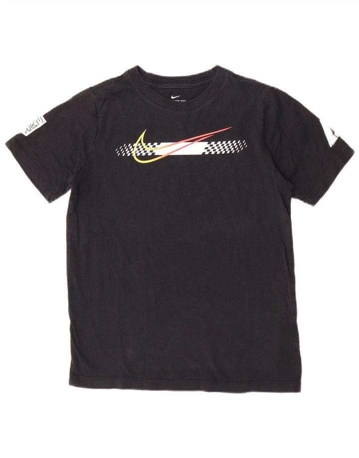 Nike Boys Graphic T-Shirt Top 11-12 Years Black Cotton