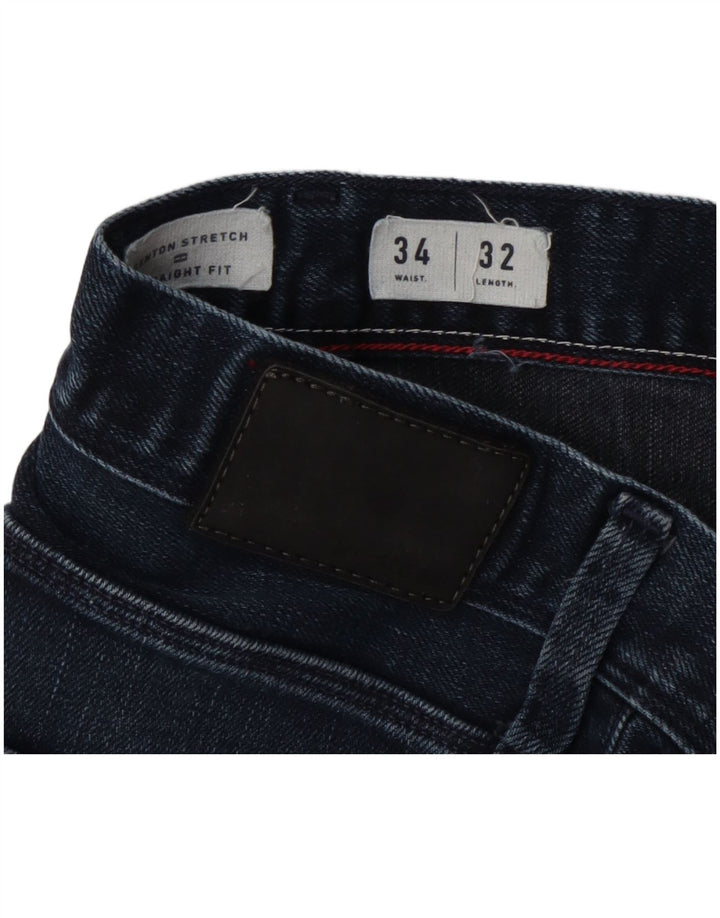 Tommy Hilfiger Mens Denton Straight Jeans W34 L32 Navy Blue