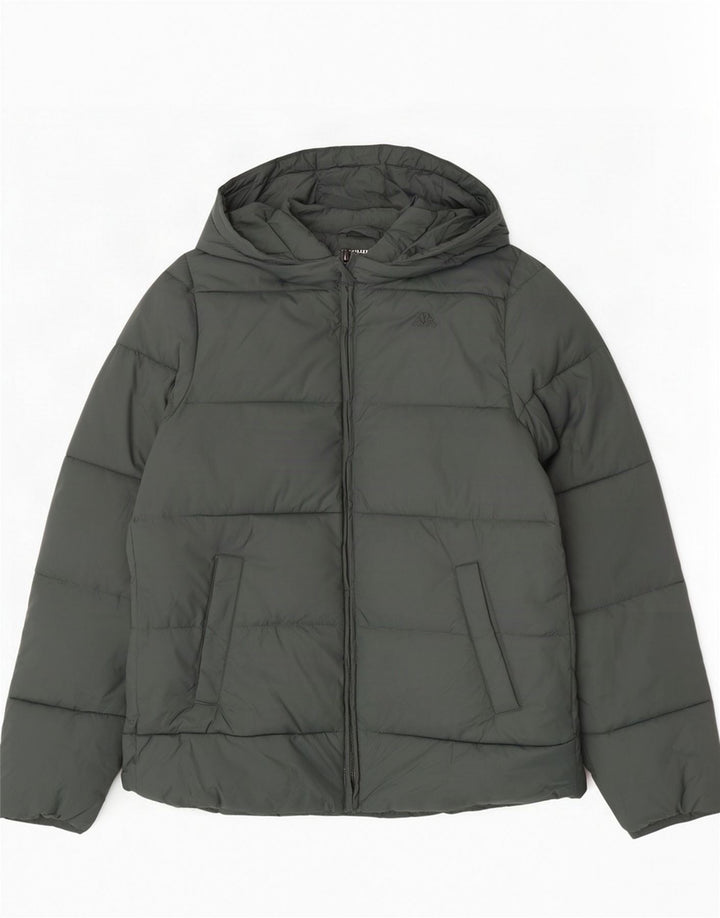 Kappa Mens Hooded Padded Jacket UK 38 Medium Green Polyamide