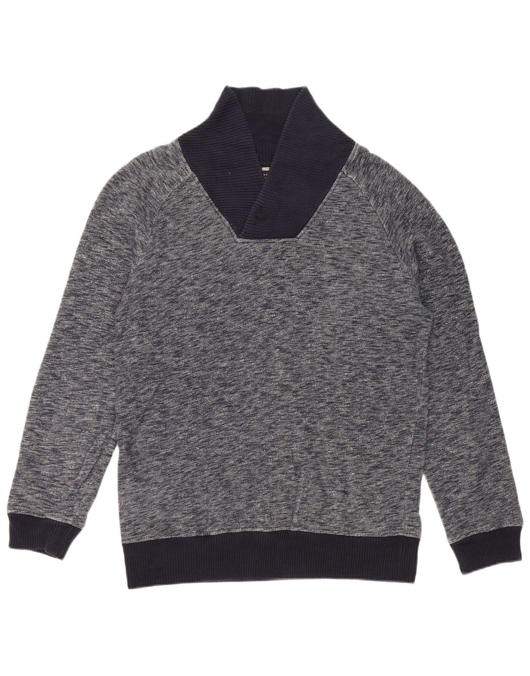 Zara Mens Sweatshirt Jumper Large Navy Blue Flecked