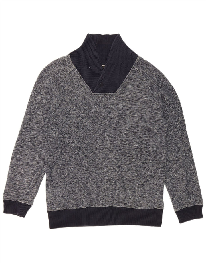 Zara Mens Sweatshirt Jumper Large Navy Blue Flecked