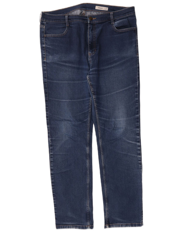 Marks & Spencer Womens Straight Jeans UK 16 Large W36 L29 Blue Cotton