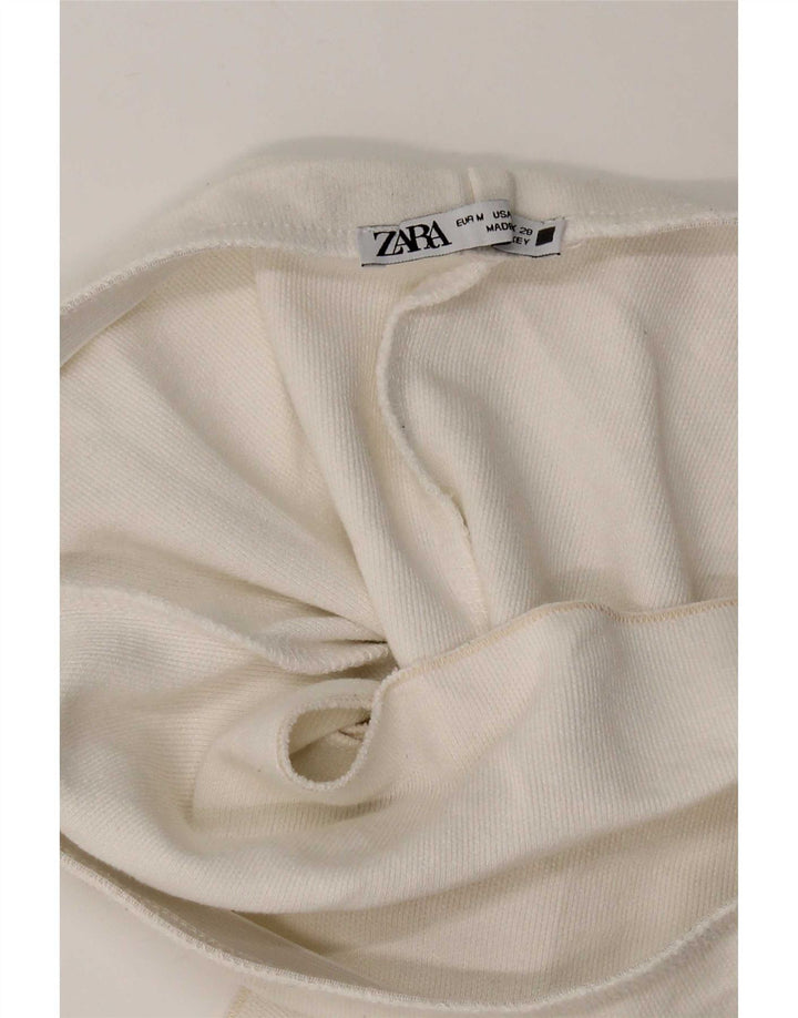 Zara Womens Cut Out Strapless Bodycon Dress UK 12 Medium White
