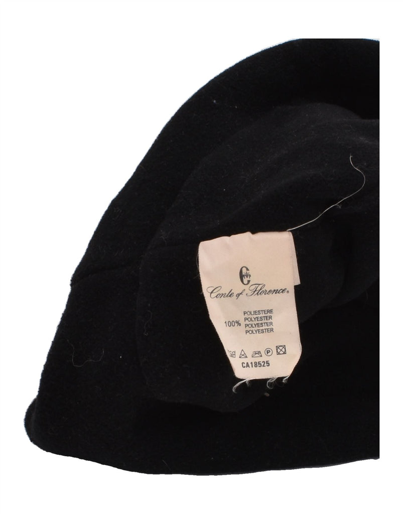 CONTE OF FLORENCE Mens Fleece Bucket Hat One Size Black Polyester | Vintage Conte of Florence | Thrift | Second-Hand Conte of Florence | Used Clothing | Messina Hembry 