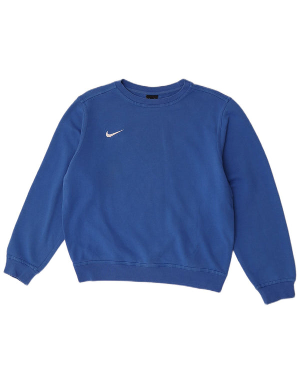 Nike Boys Sweatshirt Jumper 12-13 Years Large  Blue Cotton