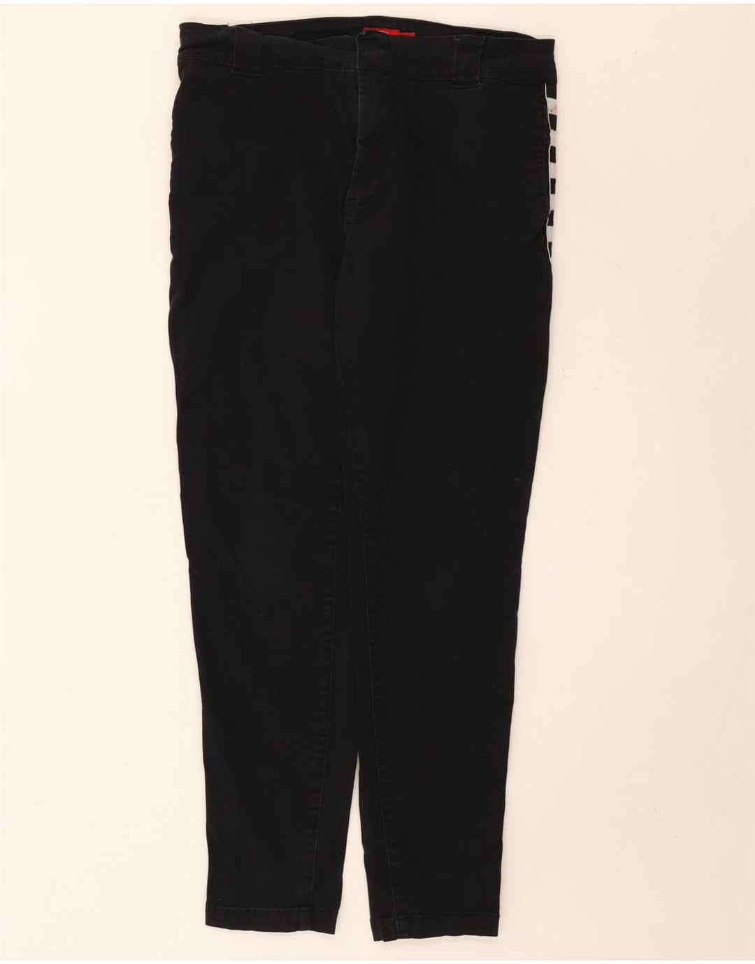 Dickies Womens Slim Chino Trousers US 9 Medium W29 L28 Black Geometric