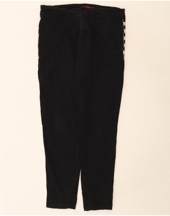 Dickies Womens Slim Chino Trousers US 9 Medium W29 L28 Black Geometric