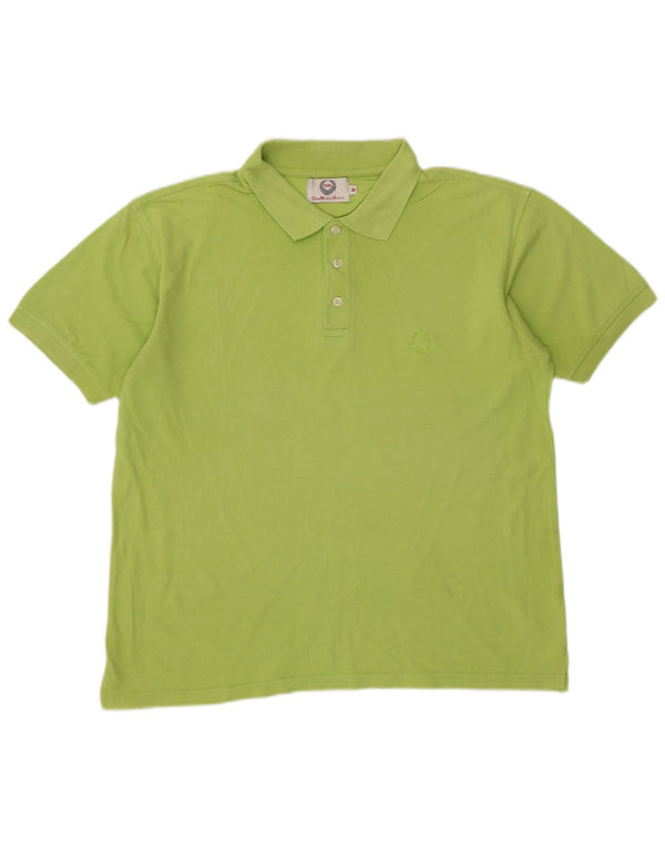 Gian Marco Venturi Mens Polo Shirt Medium Green Cotton