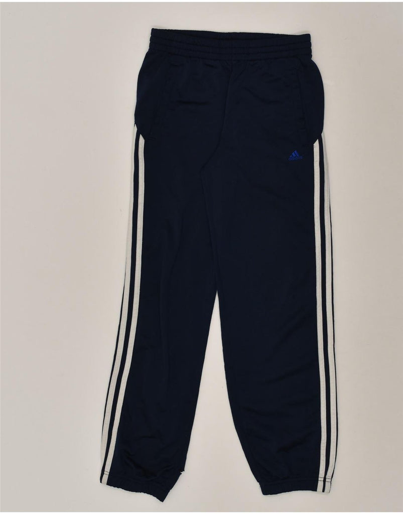 ADIDAS Boys Tracksuit Trousers Joggers 11-12 Years Navy Blue Polyester | Vintage Adidas | Thrift | Second-Hand Adidas | Used Clothing | Messina Hembry 