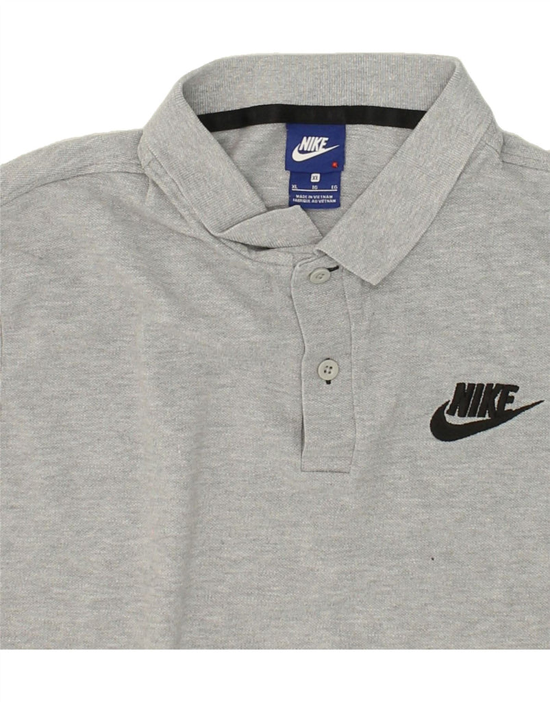 NIKE Mens Polo Shirt XL Grey Cotton | Vintage Nike | Thrift | Second-Hand Nike | Used Clothing | Messina Hembry 