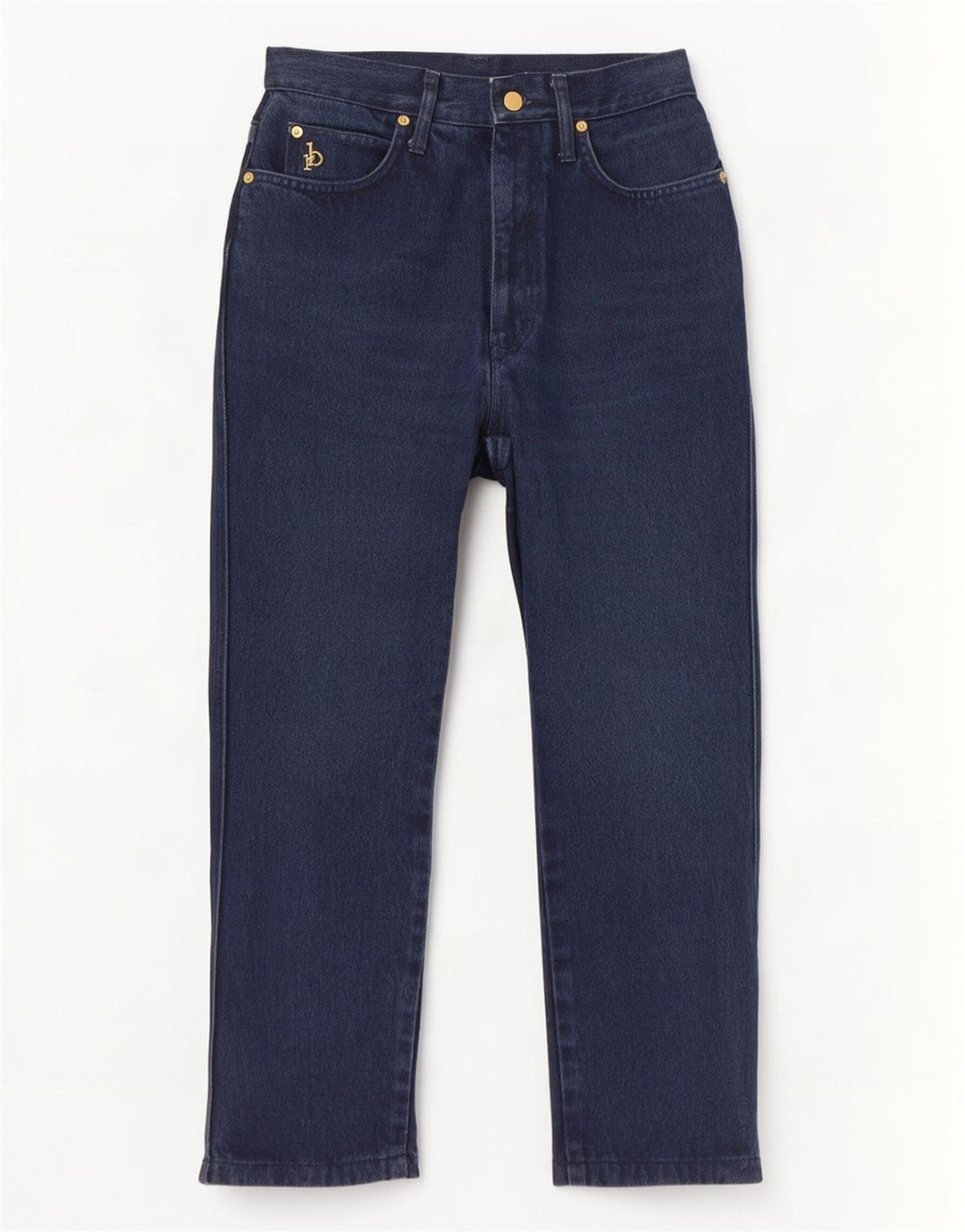 Roccobarocco Womens Crop Straight Jeans IT 42 Medium W28 L25 Navy Blue