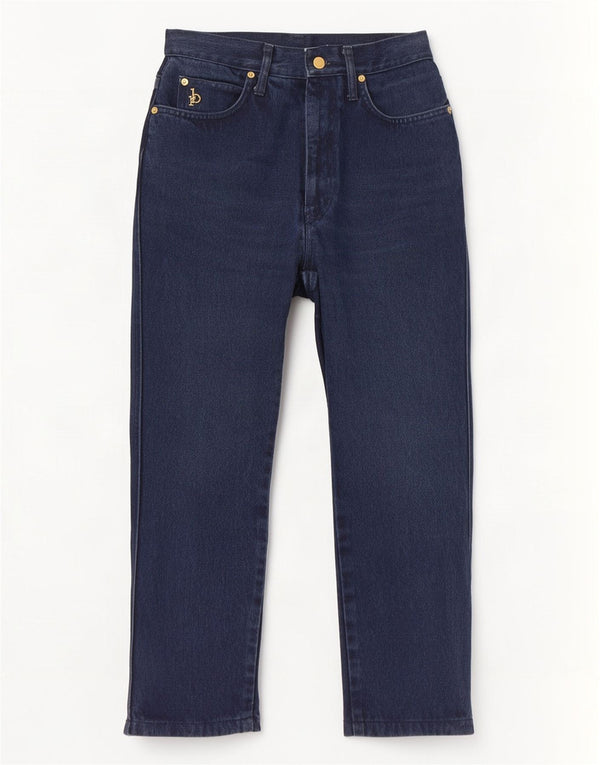 Roccobarocco Womens Crop Straight Jeans IT 42 Medium W28 L25 Navy Blue