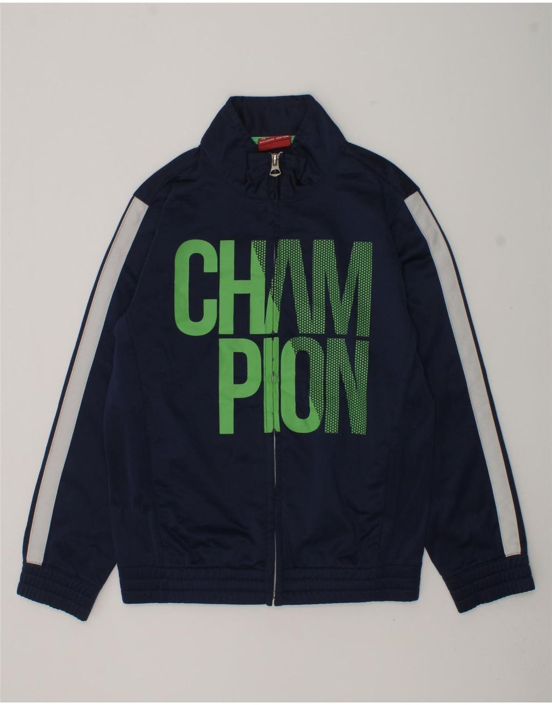 CHAMPION Boys Graphic Tracksuit Top Jacket 7-8 Years Small  Navy Blue | Vintage Champion | Thrift | Second-Hand Champion | Used Clothing | Messina Hembry 