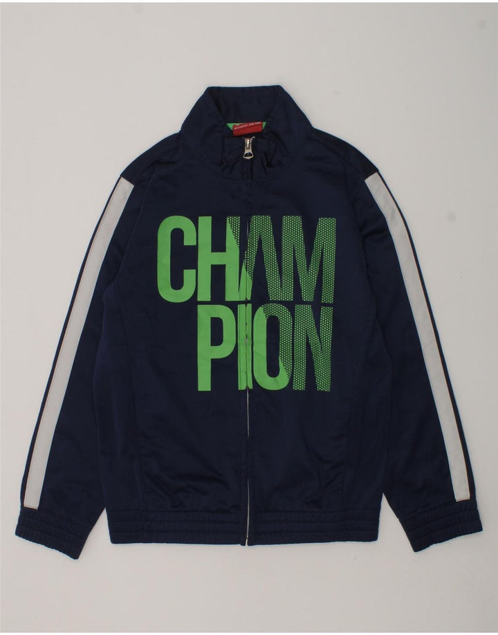 CHAMPION Boys Graphic Tracksuit Top Jacket 7-8 Years Small  Navy Blue | Vintage Champion | Thrift | Second-Hand Champion | Used Clothing | Messina Hembry 