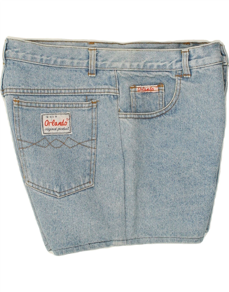 VINTAGE Womens Denim Shorts W34 Large Blue Cotton | Vintage Vintage | Thrift | Second-Hand Vintage | Used Clothing | Messina Hembry 