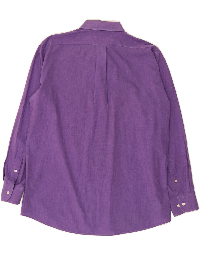 CHAPS Mens Shirt Size 16 16 1/2 Large Purple Cotton Vintage Chaps and Second-Hand Chaps from Messina Hembry 