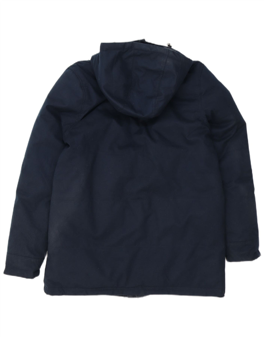 Crew Clothing Mens Hooded Padded Jacket UK 36 Small Navy Blue Polyester
