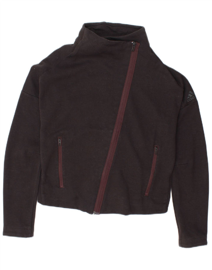 Adidas Womens Tracksuit Top Jacket UK 8/10 Small Black