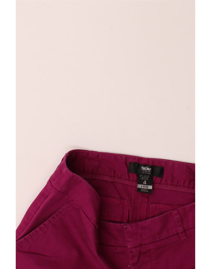MOSSIMO Womens Straight Capri Trousers US 4 Small W30 L22 Burgundy Cotton Vintage Mossimo and Second-Hand Mossimo from Messina Hembry 