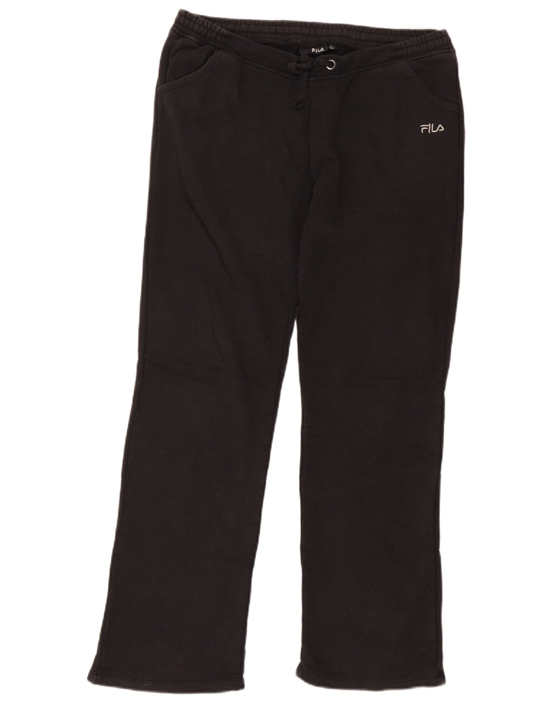 Fila Womens Tracksuit Trousers UK 14 Medium Black Cotton