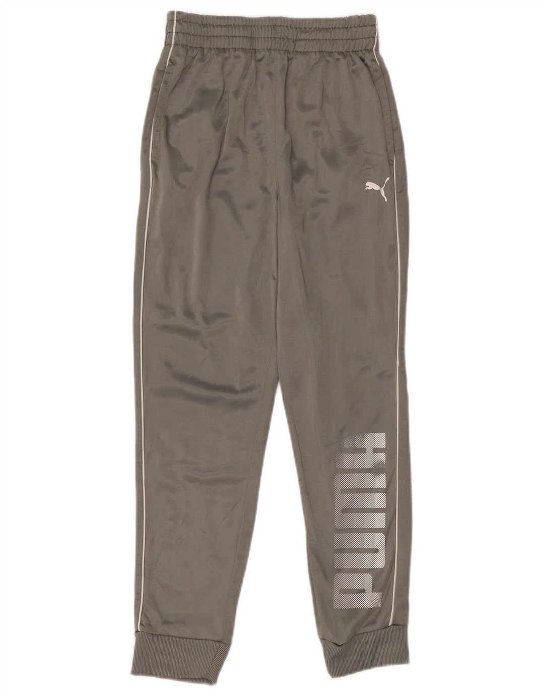 Puma Boys Graphic Tracksuit Trousers Joggers 10-11 Years  Grey Polyester
