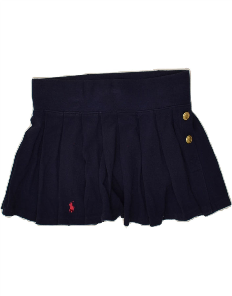 POLO RALPH LAUREN Girls Midi Skirt 8-9 Years Medium W28 Navy Blue Cotton | Vintage Polo Ralph Lauren | Thrift | Second-Hand Polo Ralph Lauren | Used Clothing | Messina Hembry 