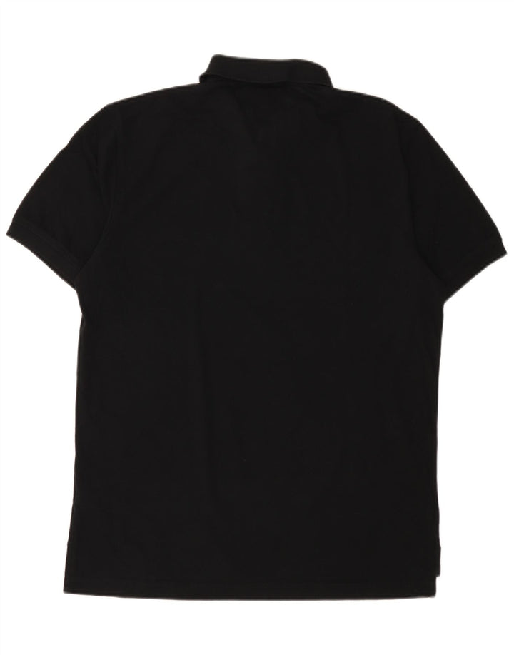 Tommy Hilfiger Mens Regular Fit Polo Shirt Large Black Cotton
