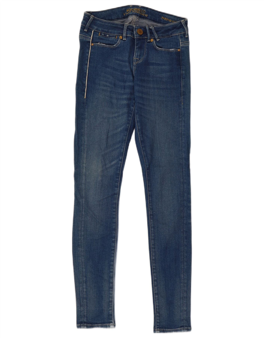 Guess Womens Jegging Skinny Jeans W25 L29 Blue Cotton