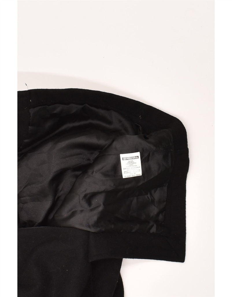 QUIKSILVER Mens Overcoat UK 38 Medium Black Wool | Vintage Quiksilver | Thrift | Second-Hand Quiksilver | Used Clothing | Messina Hembry 