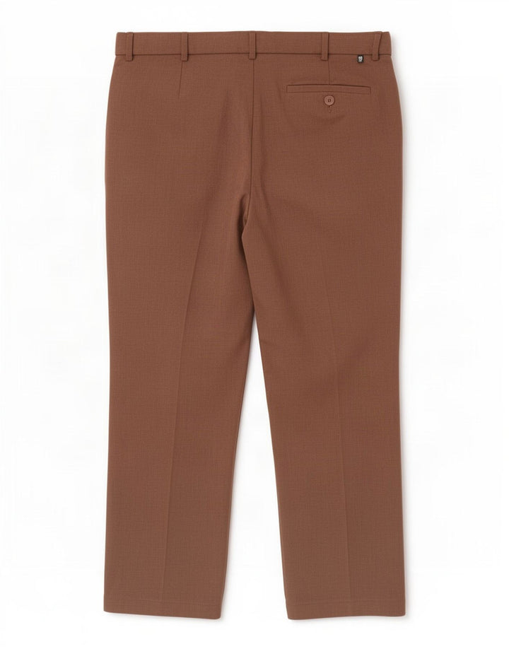 Farah Mens Straight Chino Trousers W38 L29 Brown Polyester