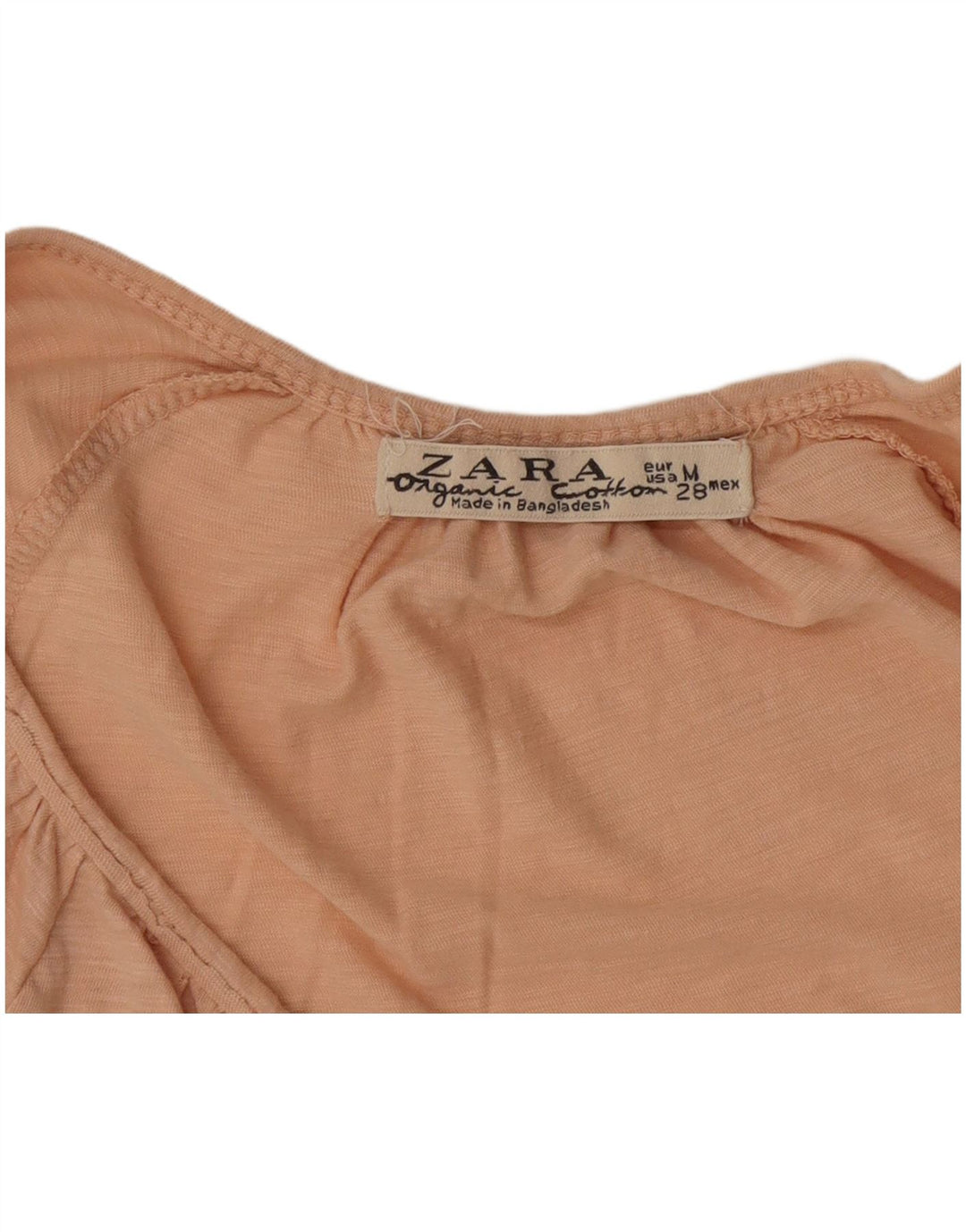 Zara Womens Top Long Sleeve UK 12 Medium Pink Flecked