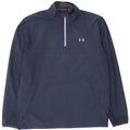 Under Armour Mens Pullover Tracksuit Top Jacket Large Navy Blue Polyester