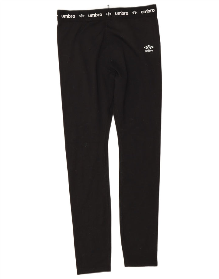 Umbro Girls Leggings 15-16 Years W26 Black Polyester