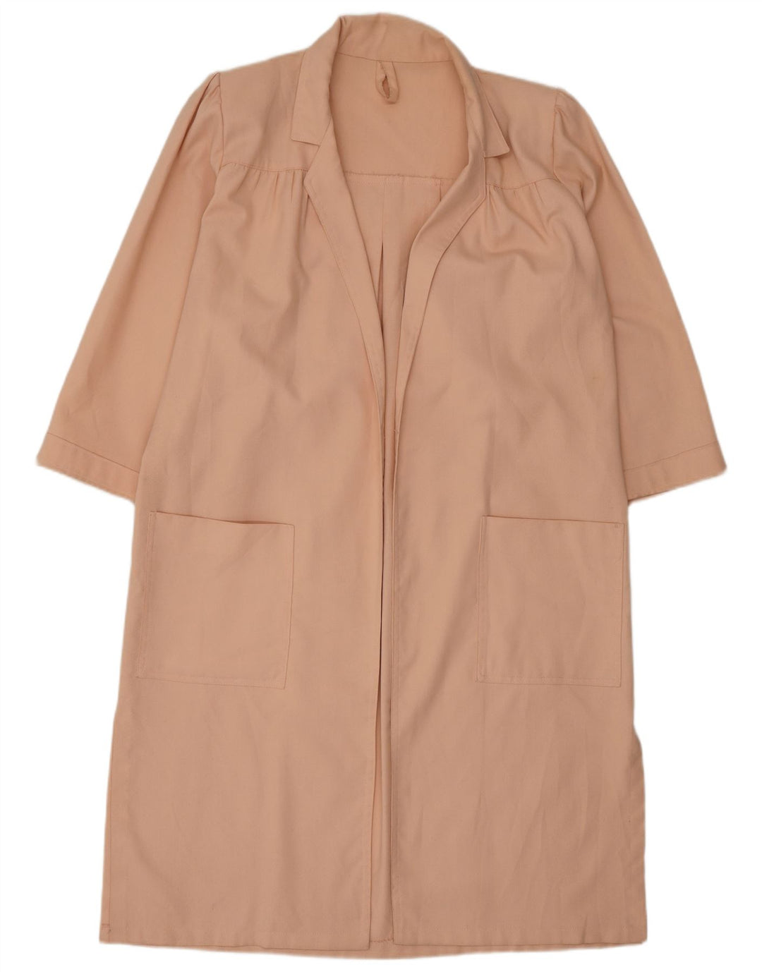 Vintage Womens Open Overcoat UK 16 Large Pink