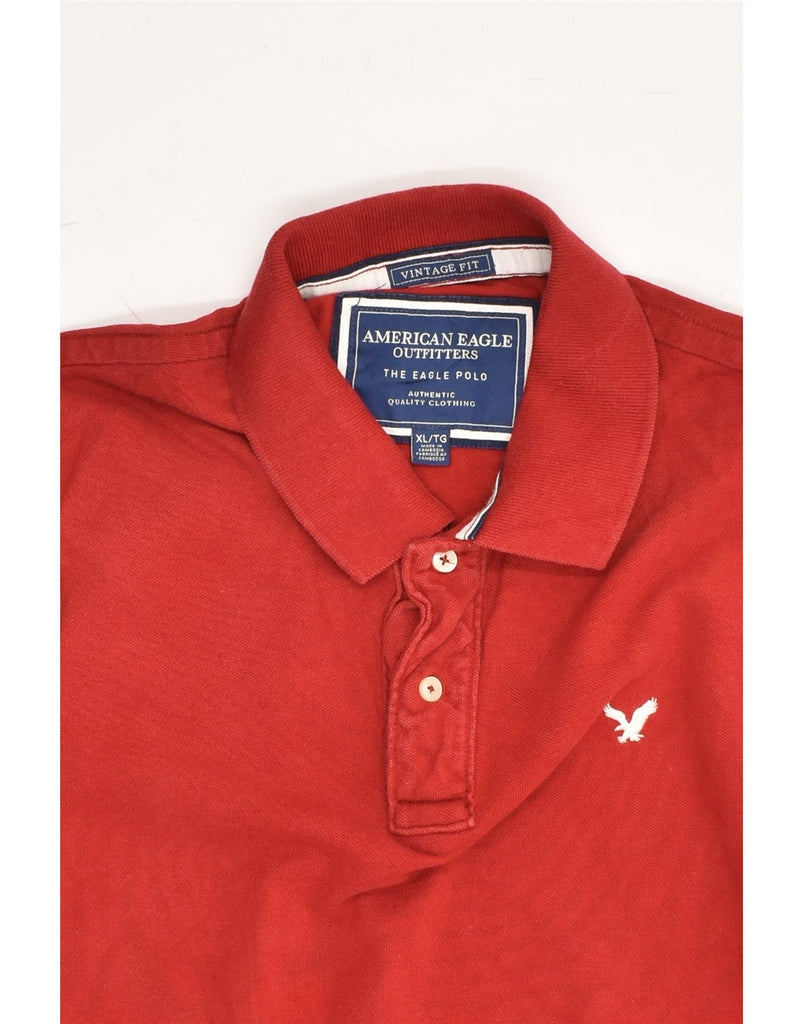 AMERICAN EAGLE Mens Vintage Fit Slim Polo Shirt XL Red Cotton | Vintage American Eagle | Thrift | Second-Hand American Eagle | Used Clothing | Messina Hembry 