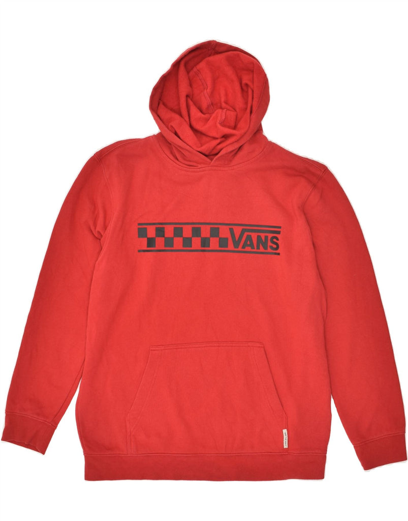 VANS Womens Graphic Hoodie Jumper UK 18 XL Red Cotton | Vintage Vans | Thrift | Second-Hand Vans | Used Clothing | Messina Hembry 