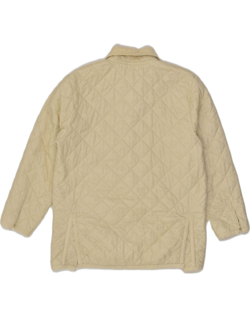 ZANOLINI Womens Quilted Jacket UK 16 Large Beige Polyester | Vintage Zanolini | Thrift | Second-Hand Zanolini | Used Clothing | Messina Hembry 