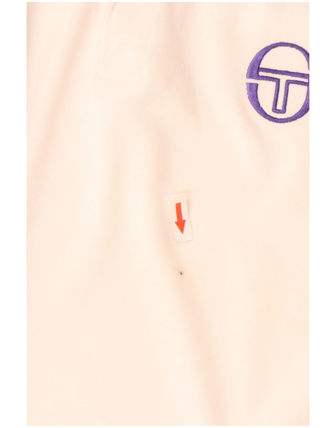 Sergio Tacchini Mens Graphic Polo Shirt Small White Cotton