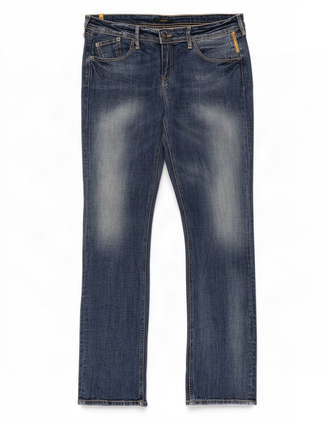 Meltin' Pot Womens Straight Jeans W34 L34 Blue Cotton