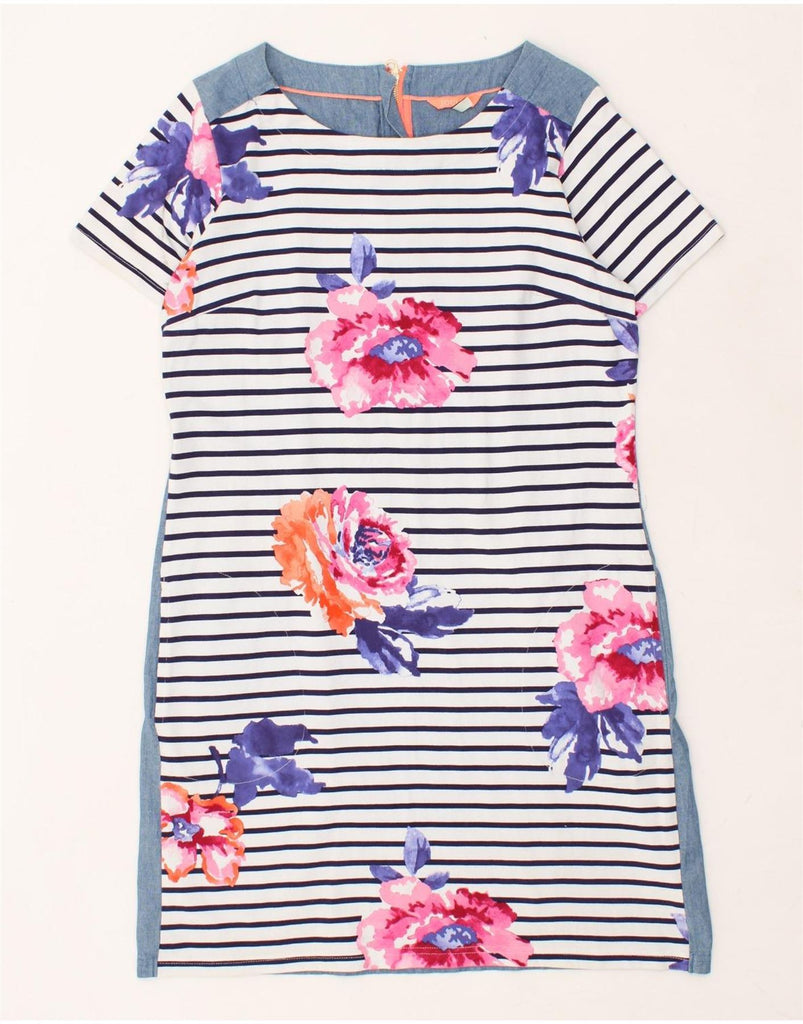 JOULES Womens Shift Dress UK 14 Large Blue Floral Cotton | Vintage Joules | Thrift | Second-Hand Joules | Used Clothing | Messina Hembry 