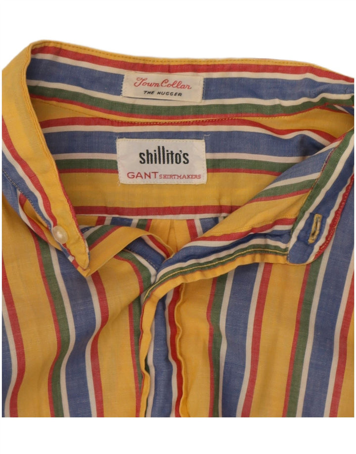 Gant Mens Shirt Large Multicoloured Striped