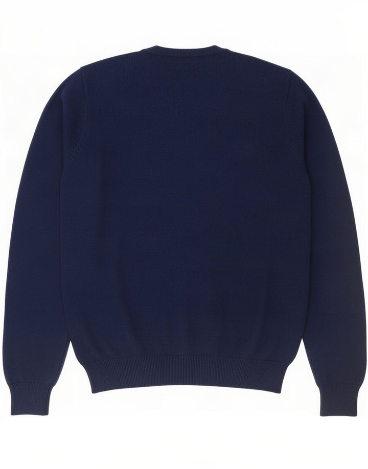Marks & Spencer Mens Regular Fit V-Neck Jumper Sweater Medium Navy Blue